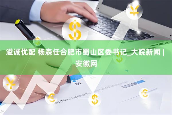 溢诚优配 杨森任合肥市蜀山区委书记_大皖新闻 | 安徽网